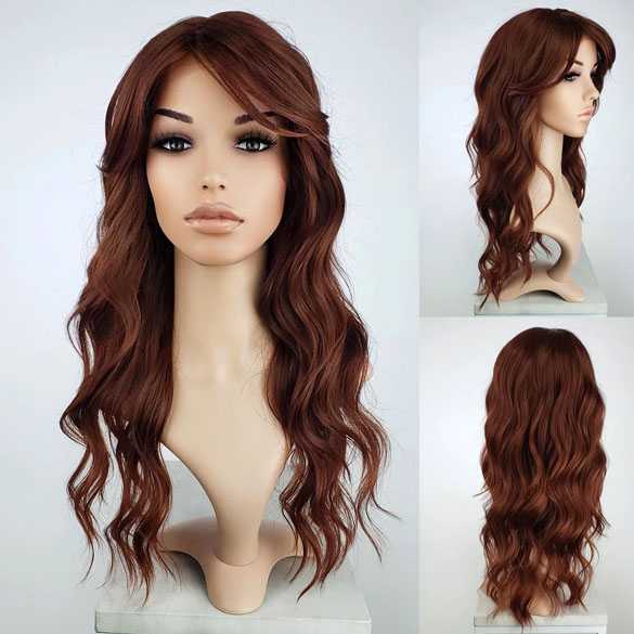 Lace pruik lang haar met slagen model Tease kleur T33-130