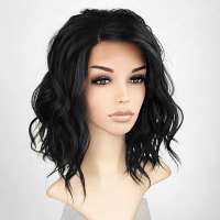 Lace front pruik schouderlang golvend haar Haydee kleur 1