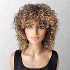 Pruik afro kroes met schouderlang haar spiraalkrullen Pruik afro kroes met schouderlang haar spiraalkrullen