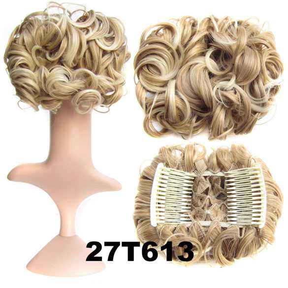 Chignon elastisch haarstukje / vlinderkam kleur 27T613