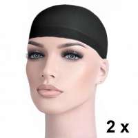 ZWART haarnet verpakking met 2 stuks