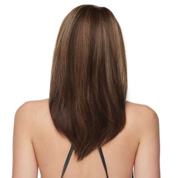 Lace pruik schouderlang steil haar model Reese FS8-27-613