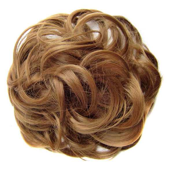 Haar scrunchie met elastiek roodblond kleur 27