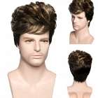 Herenpruik kort model in laagjes met highlights Herenpruik kort model in laagjes met highlights