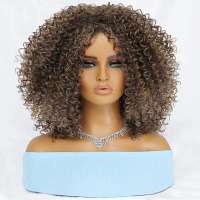 Pruik afro kleine spiraalkrullen schouderlang model 1037 kleur P4-27-613