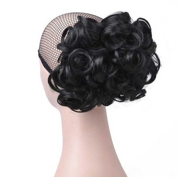 Chignon elastisch haarstukje / vlinderkam kleur 1