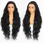 Swiss lace front pruik met zeer lang zwart haar 85 cm Swiss lace front pruik met zeer lang zwart haar 85 cm