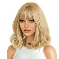 Leuke blonde schouderlange pruik Sabrina Carpenter