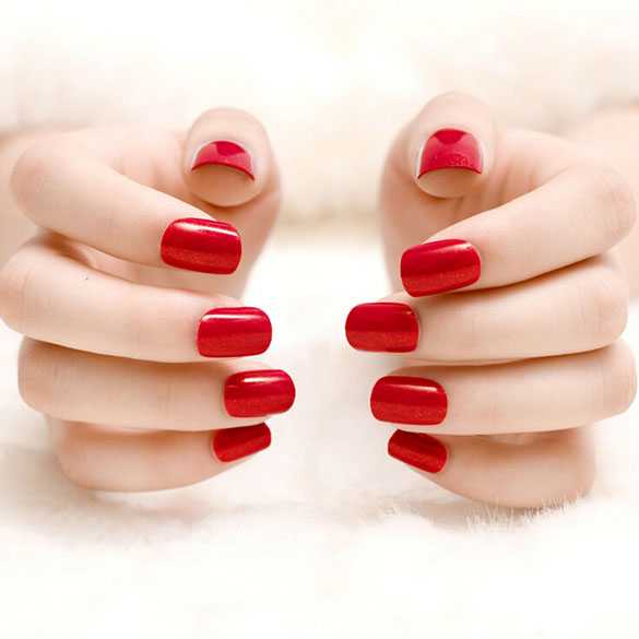 Kunstnagels / nep nagels rood incl. lijm - Mooie pruiken bij PruikenPlaza