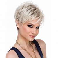 Pixie cut pruik kort steil haar model Morgan