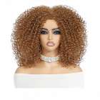 Afro pruik met kleine spiraalkrullen schouderlang Fatia kleur M27-30