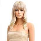 Pruik blond schouderlang haar met losse slagen model 14-5