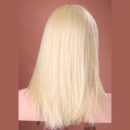 Luxe pruik halflang lichtblond haar model Missy