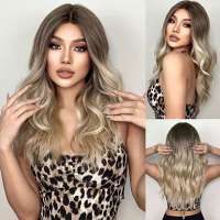 Swiss lace front pruik lang roomblond haar Sevilla