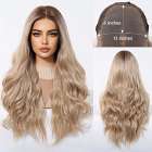 Mono top swiss lace pruik lang blond haar zonder pony Christa