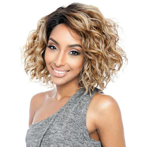 Brown Sugar pruik mix met echt haar model BS120