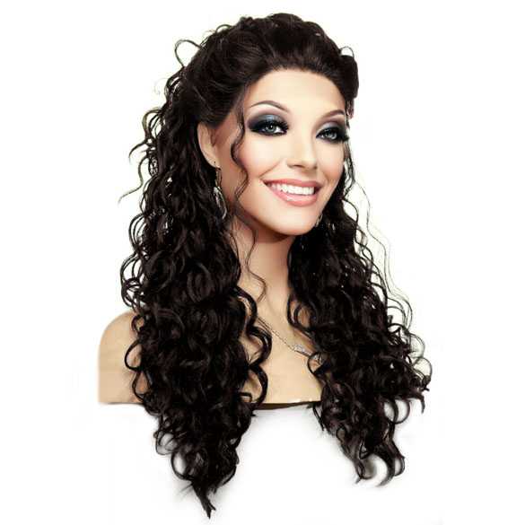 Lace front pruik met krullen model Shania kleur 4