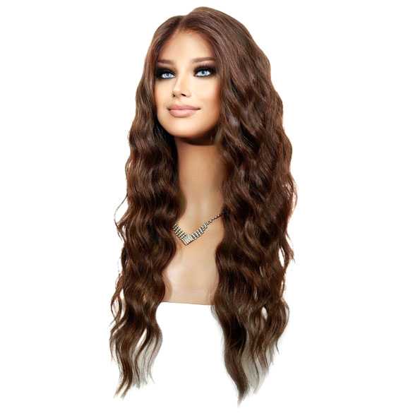 Swiss lace front pruik model Aubrey met monofilament top